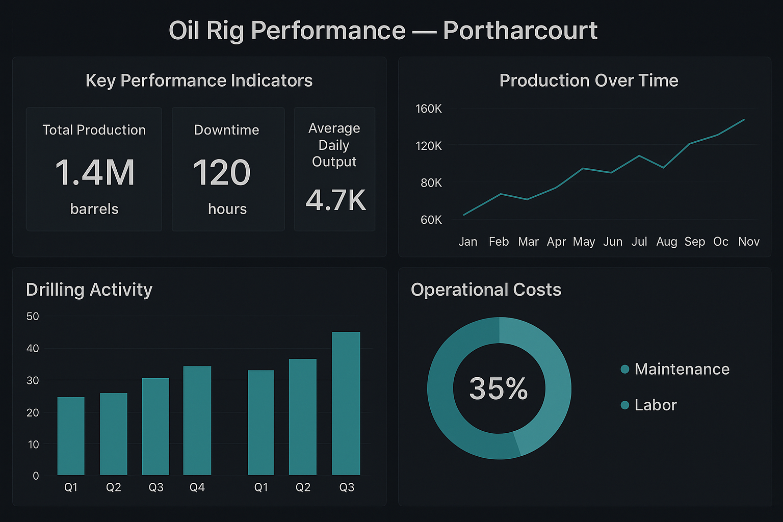 Rivers Oil Rig Dashboard